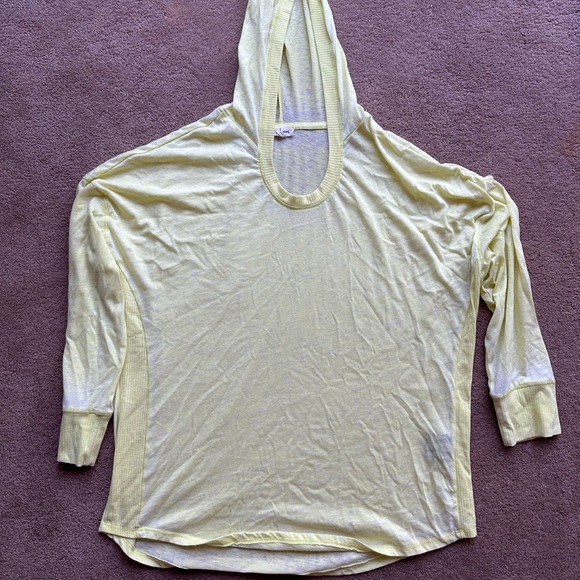 Tribal Jeans Slub Hoodie Neon Yellow - Picture 1 of 2